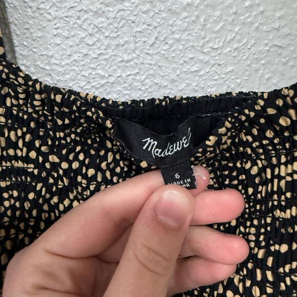 Madewell Black and Cream Maxi Dress - Picture 7 of 10